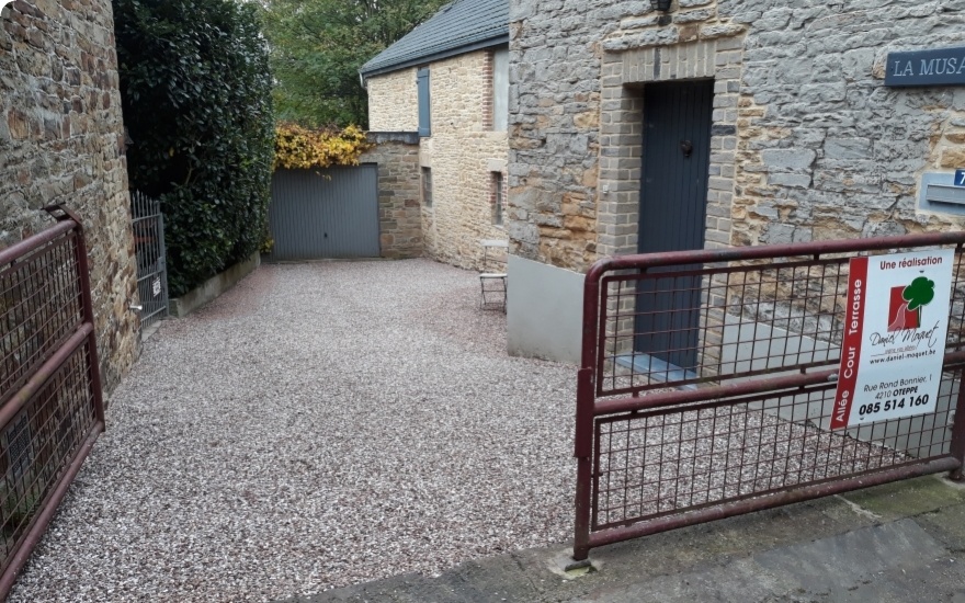 Conception Cour en Gravistar  Andenne ralise le 24/05/2019