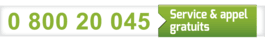 Numéro Vert : 0 800 20 045