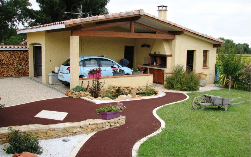 Allée de jardin en Stardraine® en Haute-garonne Allée de jardin en Stardraine® en Haute-garonne