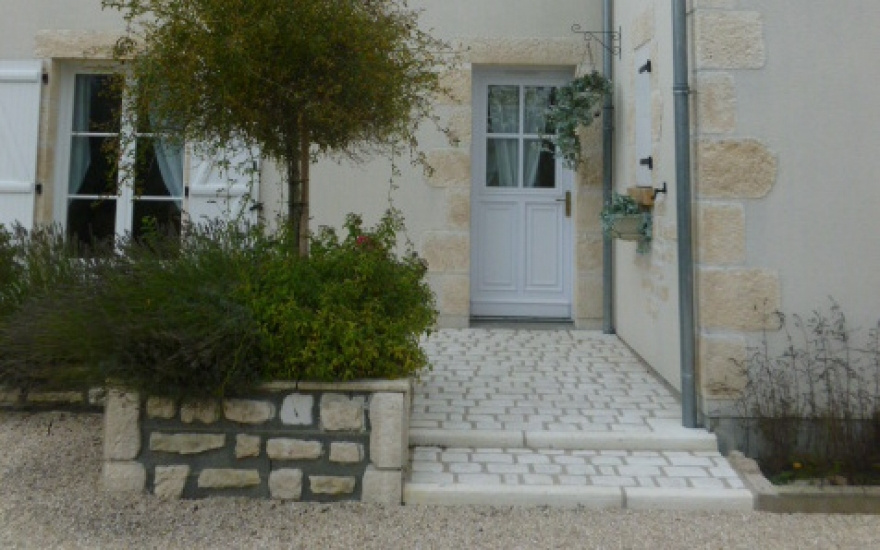 Projet d'am?nagement d'Entr�e de maison en pav�s La Couture�